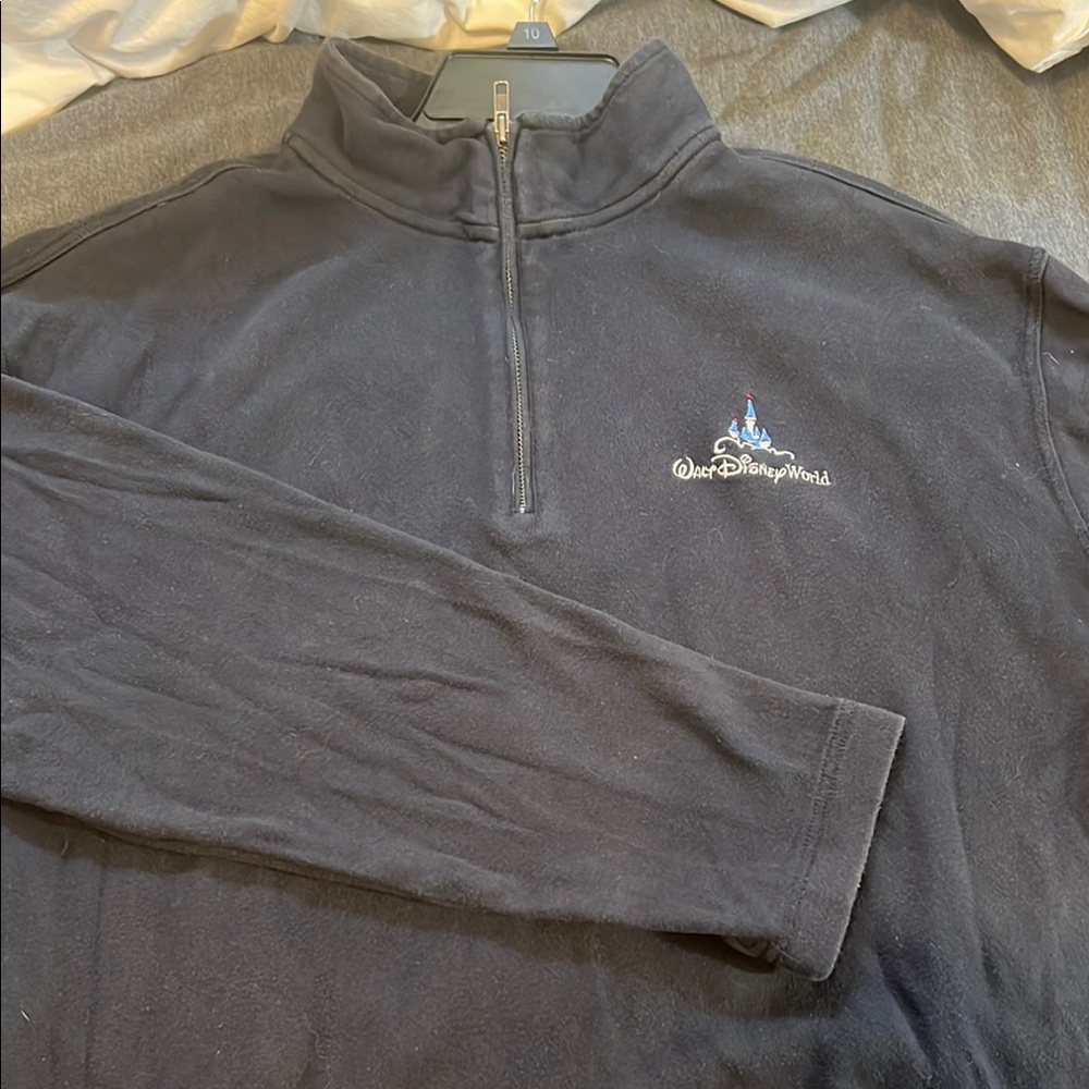Men's Disney Black Quarter-Zip Sweatshirt